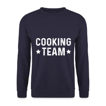 Cooking Team - Unisex Sweatshirt - navy - Front - Alina (178cm) & Michal (187cm)
