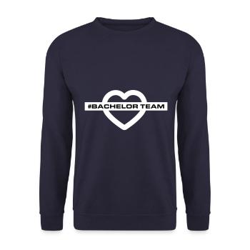 bachelor team herz - Unisex Pullover - Navy - Vorne - Alina (178cm) & Michal (187cm)