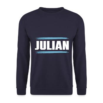 Julian - Unisex Pullover - Navy - Vorne - Alina (178cm) & Michal (187cm)
