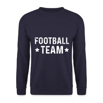 Football Team - Unisex Sweatshirt - navy - Front - Alina (178cm) & Michal (187cm)