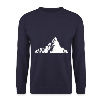 Berg Silhouette Symbol Outdoor - Unisex Pullover - Navy - Vorne - Alina (178cm) & Michal (187cm)