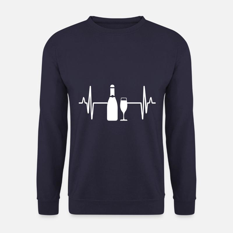 Rotwein Puls - Unisex Pullover - Navy