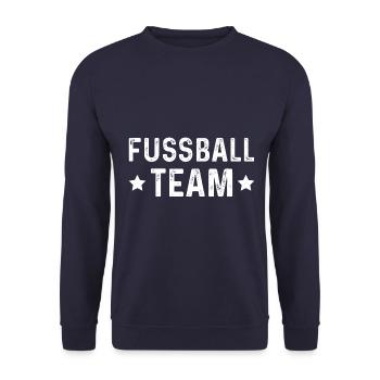 Football Team - Unisex Sweatshirt - navy - Front - Alina (178cm) & Michal (187cm)
