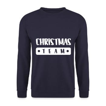 Christmas Team - Unisex Sweatshirt - navy - Front - Alina (178cm) & Michal (187cm)
