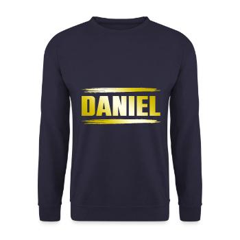 Daniel - Unisex Pullover - Navy - Vorne - Alina (178cm) & Michal (187cm)