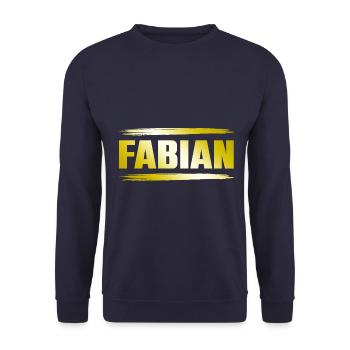 Fabian - Unisex Sweatshirt - navy - Front - Alina (178cm) & Michal (187cm)