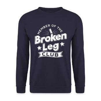 Membre du Club Broken Leg Club Gift - Sweat-shirt Unisexe - marine - Devant - Alina (178cm) & Michal (187cm)