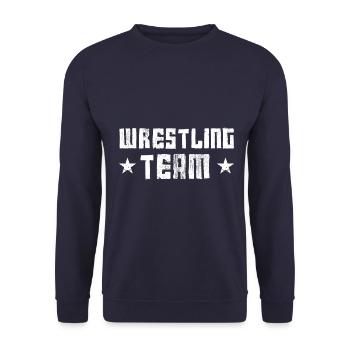 Wrestling Team - Unisex Pullover - Navy - Vorne - Alina (178cm) & Michal (187cm)