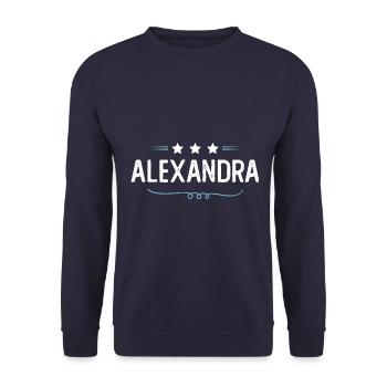 Alexandra - Unisex Pullover - Navy - Vorne - Alina (178cm) & Michal (187cm)