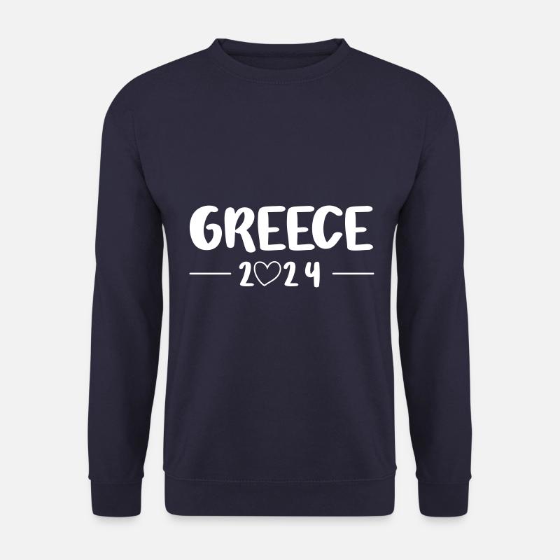 Greece 2024 Herz Reise - Unisex Pullover - Navy