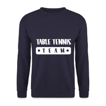 Table Tennis Team - Unisex Pullover - Navy - Vorne - Alina (178cm) & Michal (187cm)