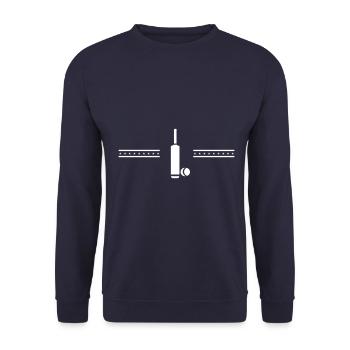 Cricket Line icon - Unisex Sweatshirt - navy - Front - Alina (178cm) & Michal (187cm)