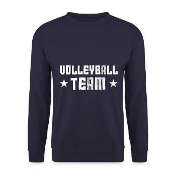 Volleyball Team - Unisex Sweatshirt - navy - Front - Alina (178cm) & Michal (187cm)