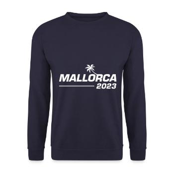 Mallorca 2023 Palme - Unisex Pullover - Navy - Vorne - Alina (178cm) & Michal (187cm)