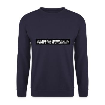 Protéger notre planète Terre en disant - Sweat-shirt Unisexe - marine - Devant - Alina (178cm) & Michal (187cm)
