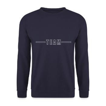team rayé - Sweat-shirt Unisexe - marine - Devant - Alina (178cm) & Michal (187cm)