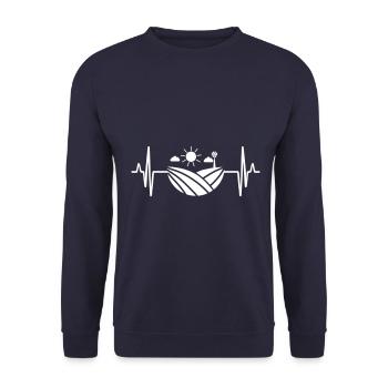 Farm Farmer Puls - Unisex Sweatshirt - navy - Front - Alina (178cm) & Michal (187cm)