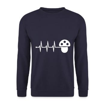 Pouls de champignon - Sweat-shirt Unisexe - marine - Devant - Alina (178cm) & Michal (187cm)