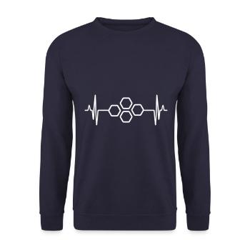 Symbole de pouls d’apiculteur - Sweat-shirt Unisexe - marine - Devant - Alina (178cm) & Michal (187cm)