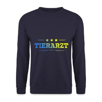 Tierarzt Beruf - Unisex Pullover - Navy - Vorne - Alina (178cm) & Michal (187cm)