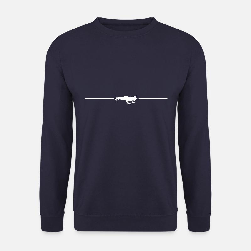 push ups pushups silhouette - Unisex Sweatshirt - navy