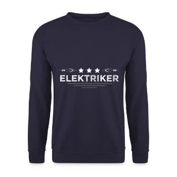 Elektriker Beruf - Unisex Pullover - Navy - Vorne - Alina (178cm) & Michal (187cm)