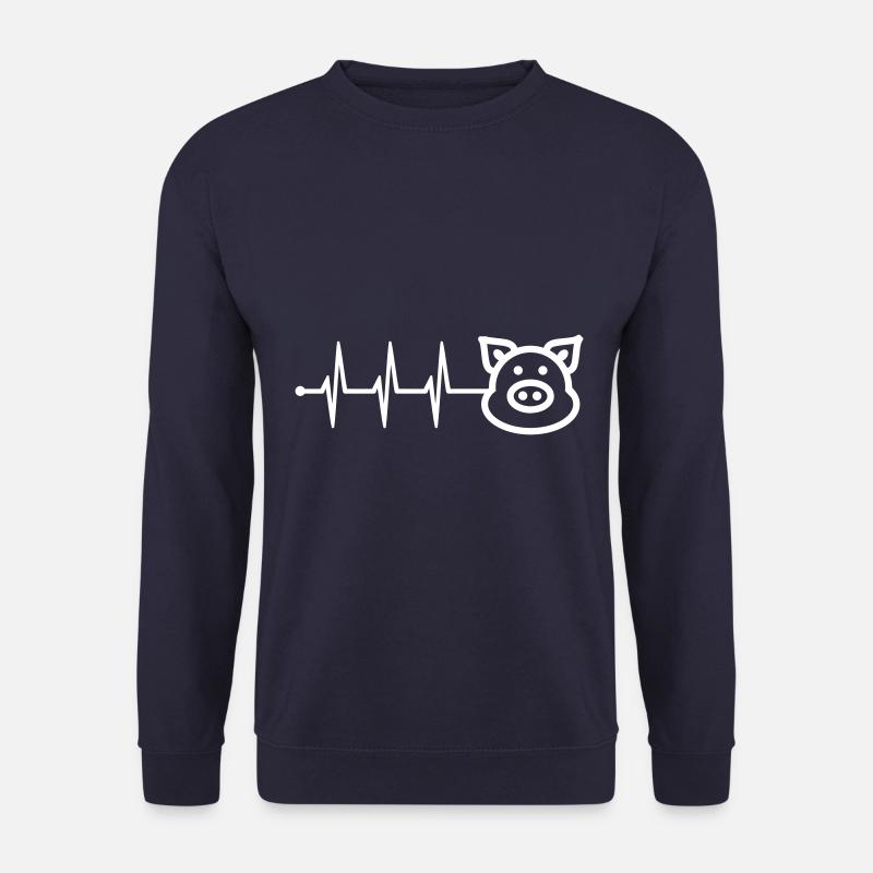 Schwein Tier Puls - Unisex Pullover - Navy