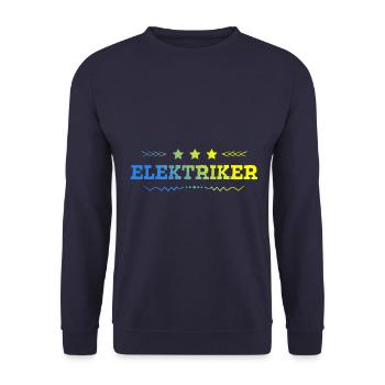 Elektriker Beruf - Unisex Pullover - Navy - Vorne - Alina (178cm) & Michal (187cm)