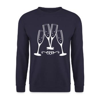 Toast glass - Unisex Sweatshirt - navy - Front - Alina (178cm) & Michal (187cm)