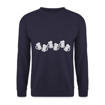Icône de symbole de chope de bière de bière - Sweat-shirt Unisexe - marine - Devant - Alina (178cm) & Michal (187cm)