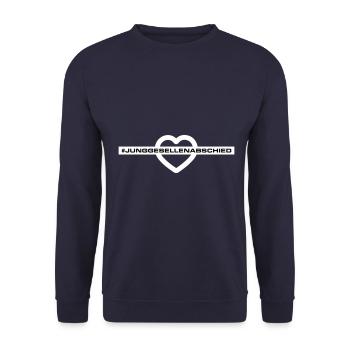Enterrement de vie de garçon coeur - Sweat-shirt Unisexe - marine - Devant - Alina (178cm) & Michal (187cm)