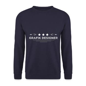 Grafik Designer Beruf - Unisex Pullover - Navy - Vorne - Alina (178cm) & Michal (187cm)