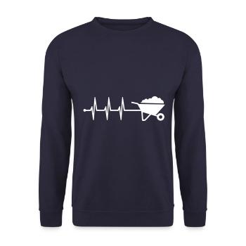 Schubkarre Puls - Unisex Pullover - Navy - Vorne - Alina (178cm) & Michal (187cm)