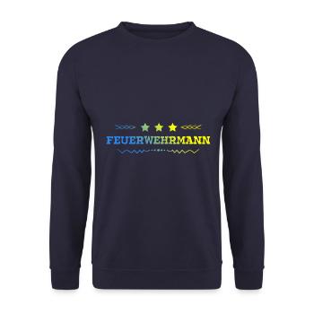 Feuerwehrmann Feuerwehr - Unisex Pullover - Navy - Vorne - Alina (178cm) & Michal (187cm)