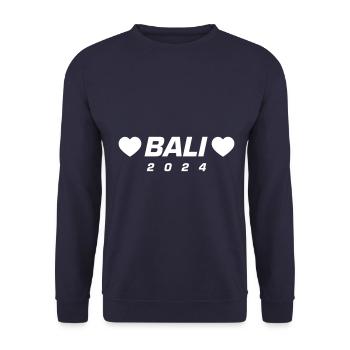 Bali 2024 Heart - Unisex Sweatshirt - navy - Front - Alina (178cm) & Michal (187cm)