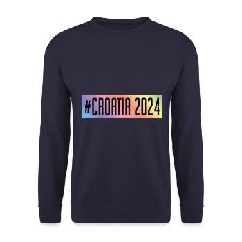 Croatia 2024 Colorful - Unisex Sweatshirt - navy - Front - Alina (178cm) & Michal (187cm)