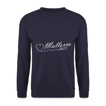 Majorque 2023 Coeur - Sweat-shirt Unisexe - marine - Devant - Alina (178cm) & Michal (187cm)