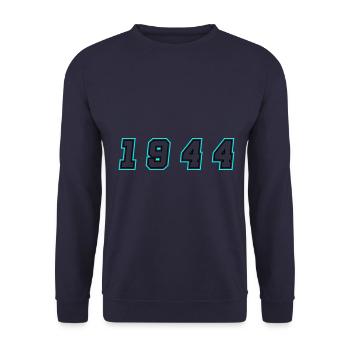 1944 Jahr Zahl - Unisex Pullover - Navy - Vorne - Alina (178cm) & Michal (187cm)