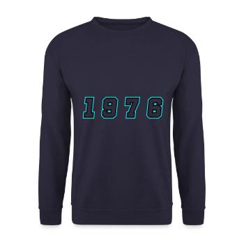 Numéro de l’année 1976 - Sweat-shirt Unisexe - marine - Devant - Alina (178cm) & Michal (187cm)
