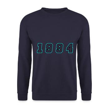 1994 Year Number - Unisex Sweatshirt - navy - Front - Alina (178cm) & Michal (187cm)