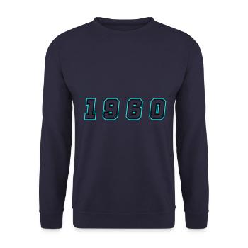 Numéro de l’année 1960 - Sweat-shirt Unisexe - marine - Devant - Alina (178cm) & Michal (187cm)