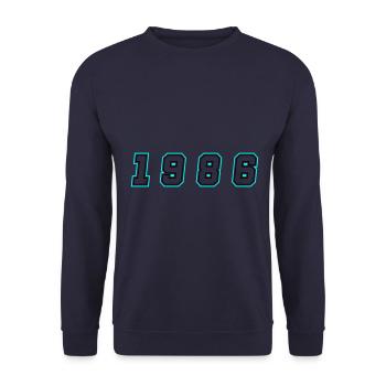 Numéro de l’année 1986 - Sweat-shirt Unisexe - marine - Devant - Alina (178cm) & Michal (187cm)