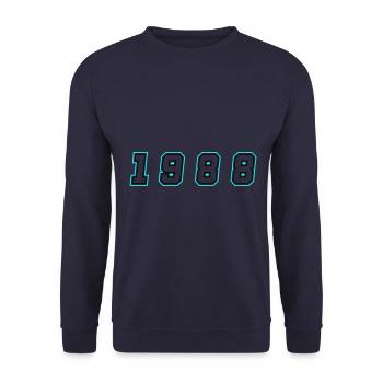1988 Year Number - Unisex Sweatshirt - navy - Front - Alina (178cm) & Michal (187cm)