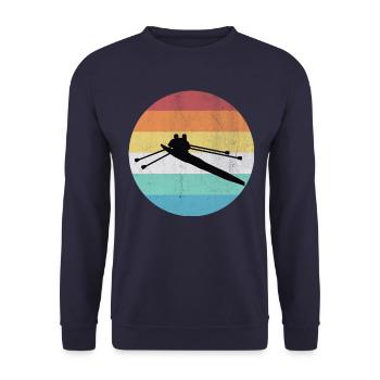 Rowing rower team - Unisex Sweatshirt - navy - Front - Alina (178cm) & Michal (187cm)