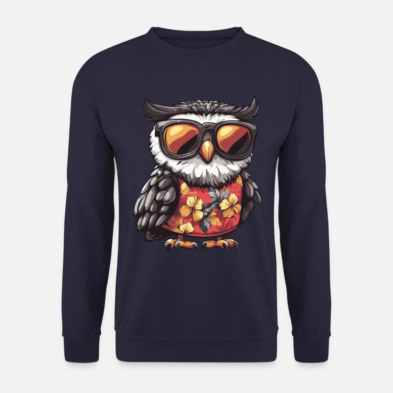 Eule Lustig Sommer - Unisex Pullover - Navy