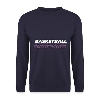 Basketball font stylish - Unisex Sweatshirt - navy - Front - Alina (178cm) & Michal (187cm)