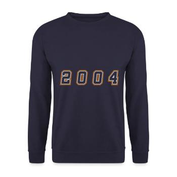 2004 Jahr Zahl - Unisex Pullover - Navy - Vorne - Alina (178cm) & Michal (187cm)