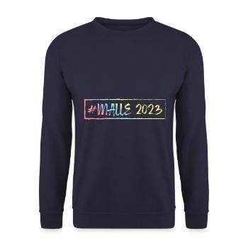 Malle 2023 - Unisex Sweatshirt - navy - Front - Alina (178cm) & Michal (187cm)