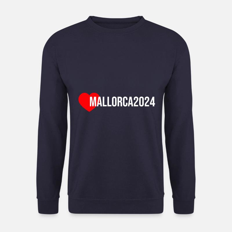 Mallorca 2024 Herz Urlaub - Unisex Pullover - Navy