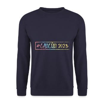 Cancun 2023 - Unisex Sweatshirt - navy - Front - Alina (178cm) & Michal (187cm)